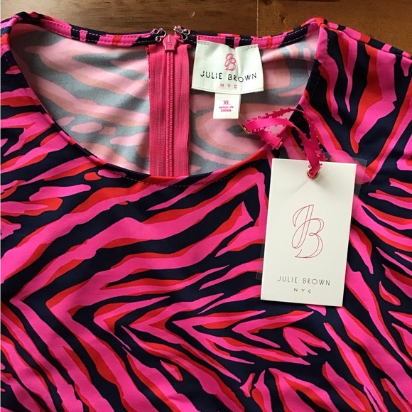 NWT Julie Brown zebra print dress XL - Picture 3 of 6